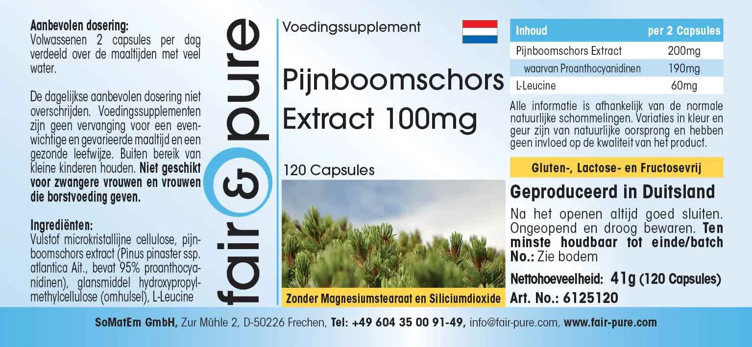 Extrait d'écorce de pin 100mg