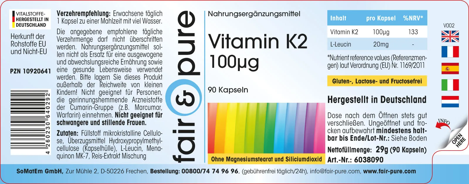 Vitamina K2 100µg