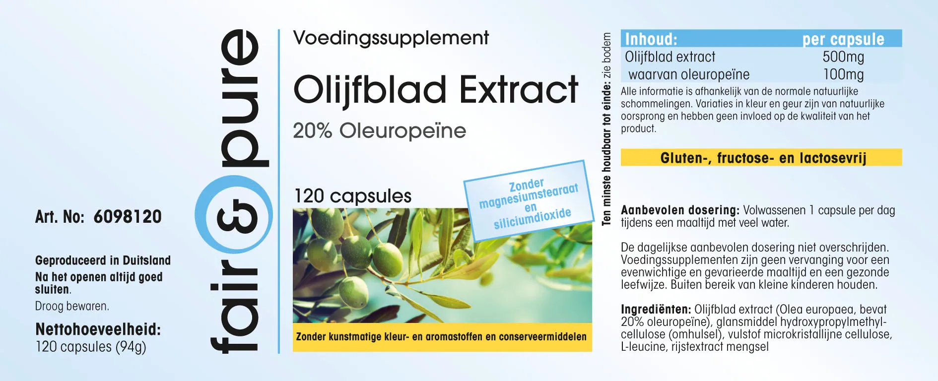 Olijfblad Extract 500mg