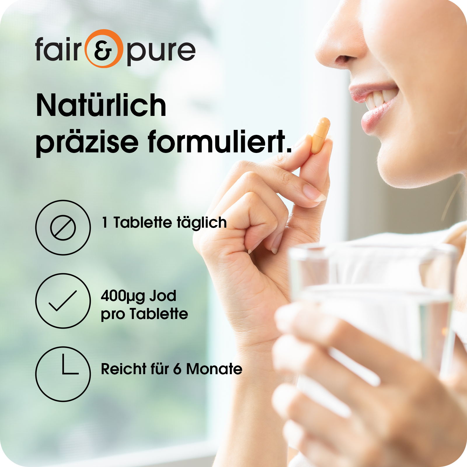 Iodine 400µg – 180 Tablets – Over 100% Daily Value | Fair & Pure