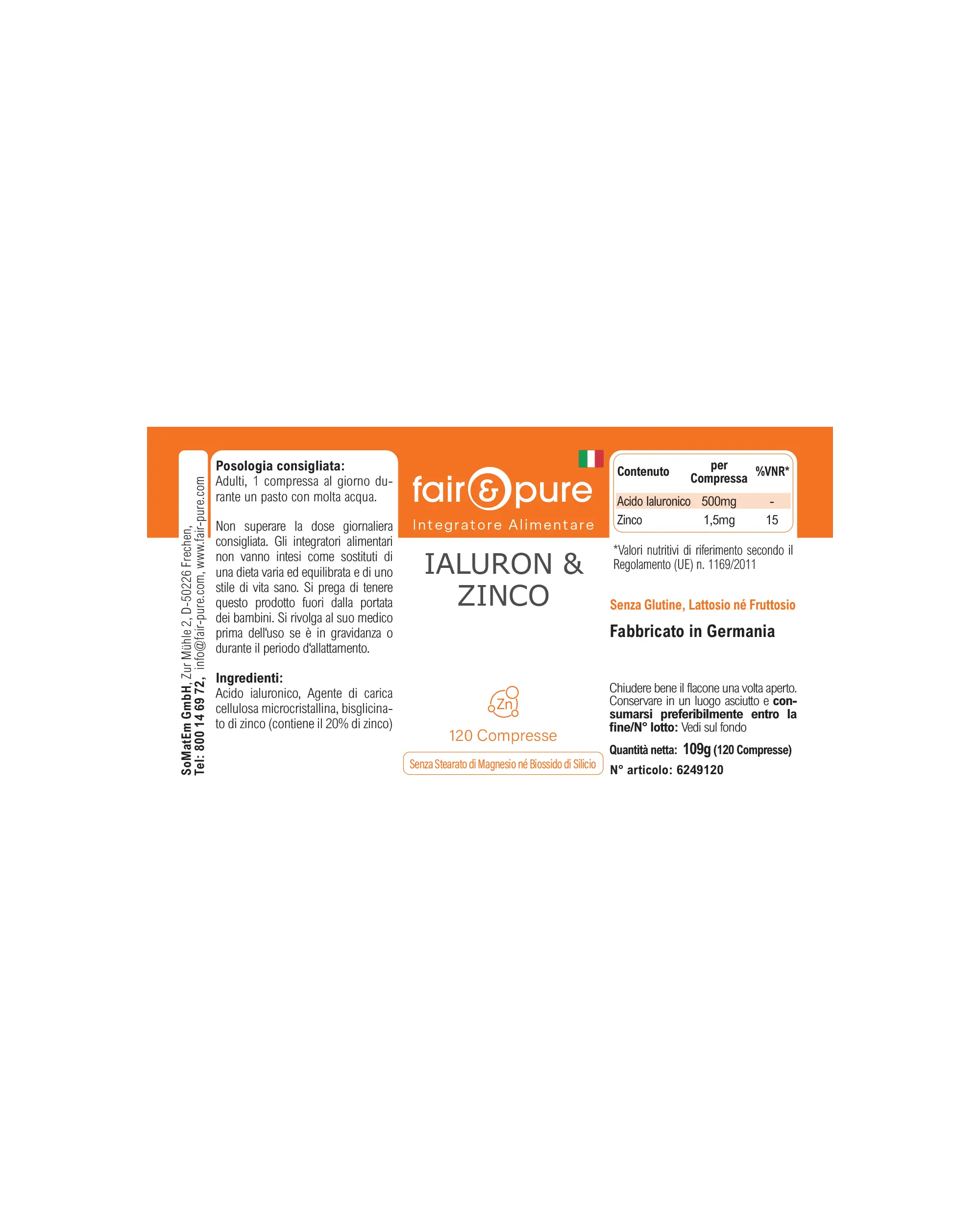 Ialuron & Zinco - 120 Compresse | fair-pure