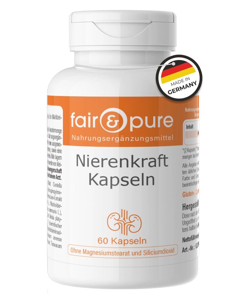 Nierenkraft Kapseln - 60 Kapseln | fair-pure Nierenkraft Kapseln - 60 Kapseln | fair-pure
