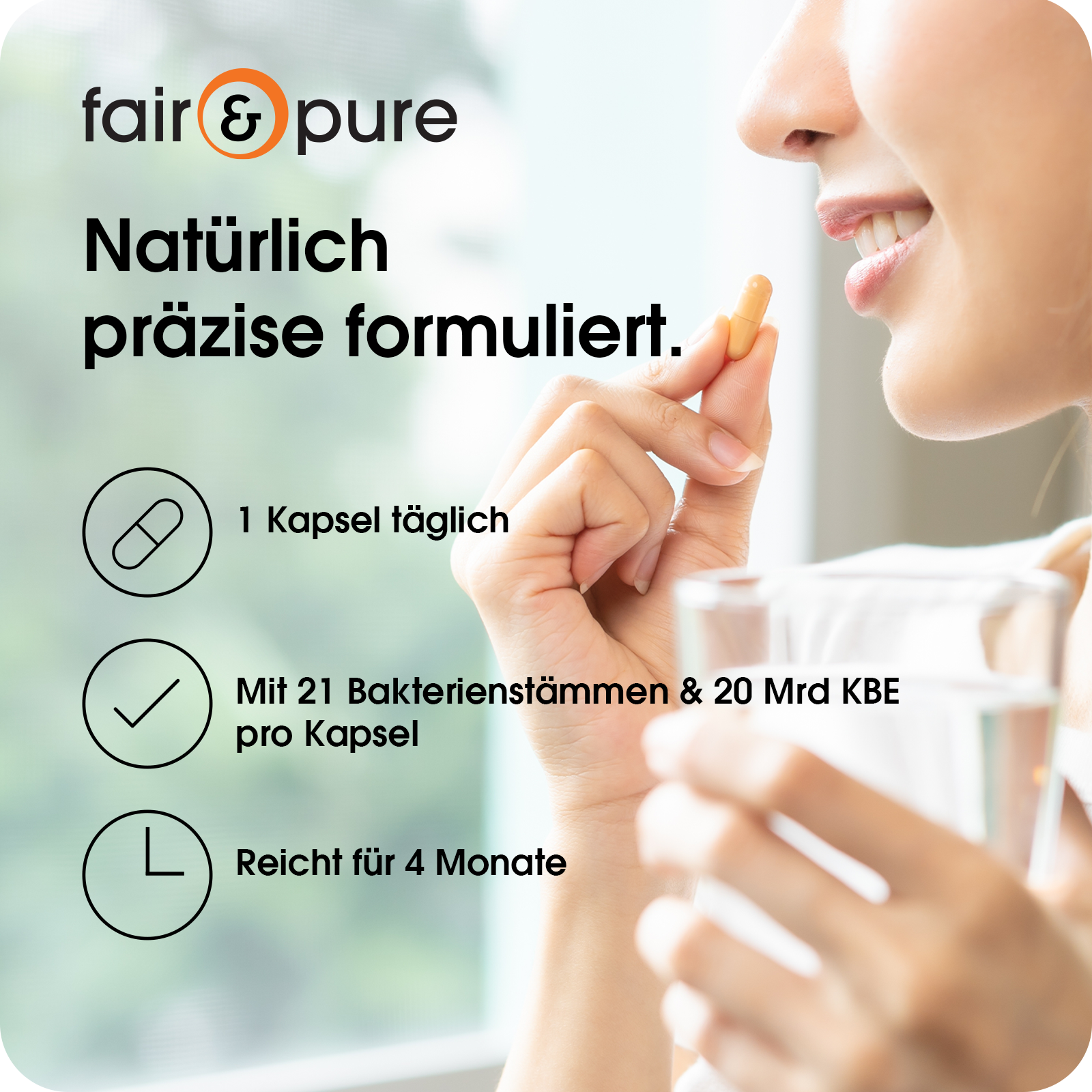 Flora Pro Max - 120 DRcaps® - with 21 bacterial strains | fair-pure