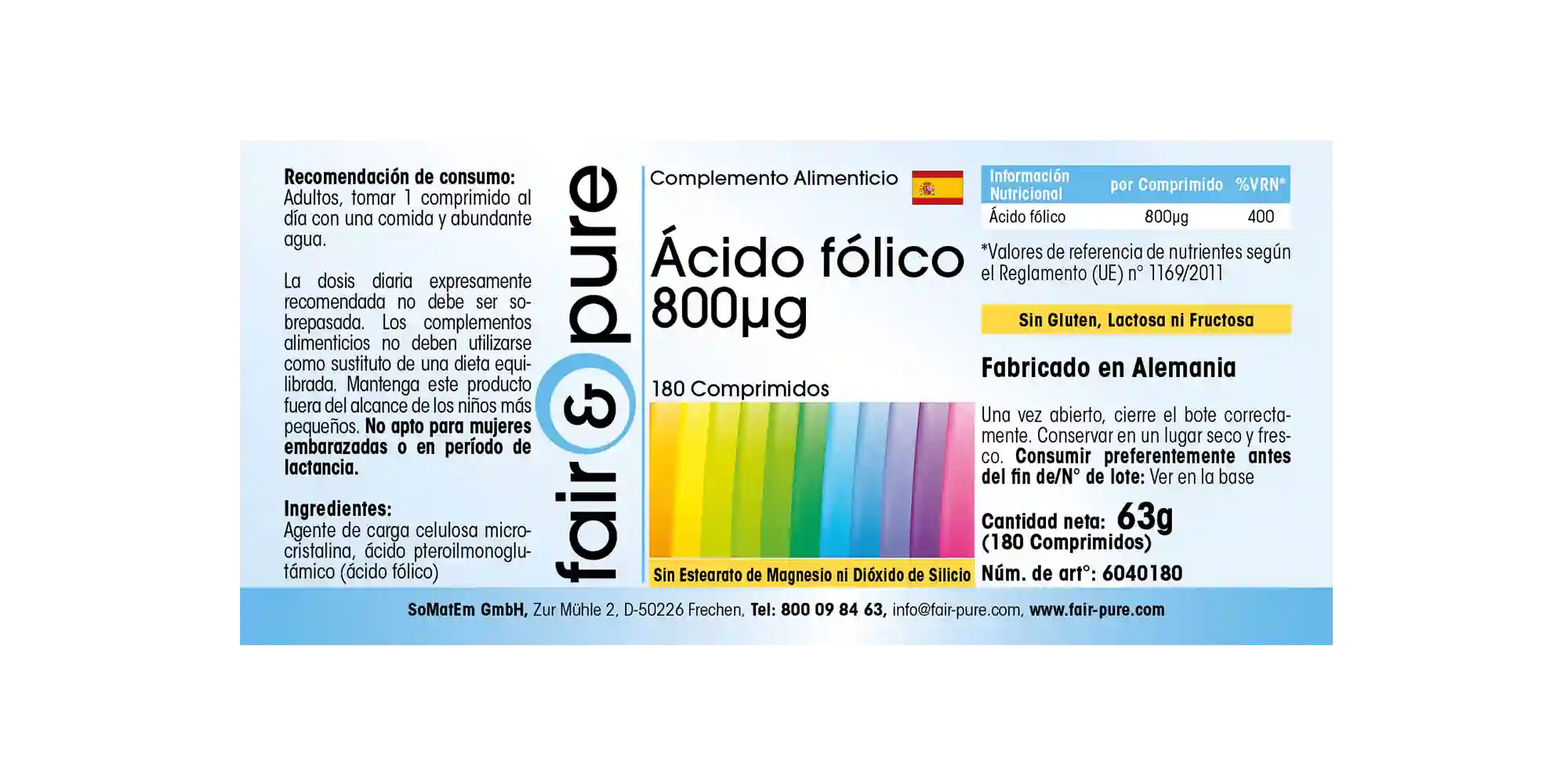 Acide folique 800µg