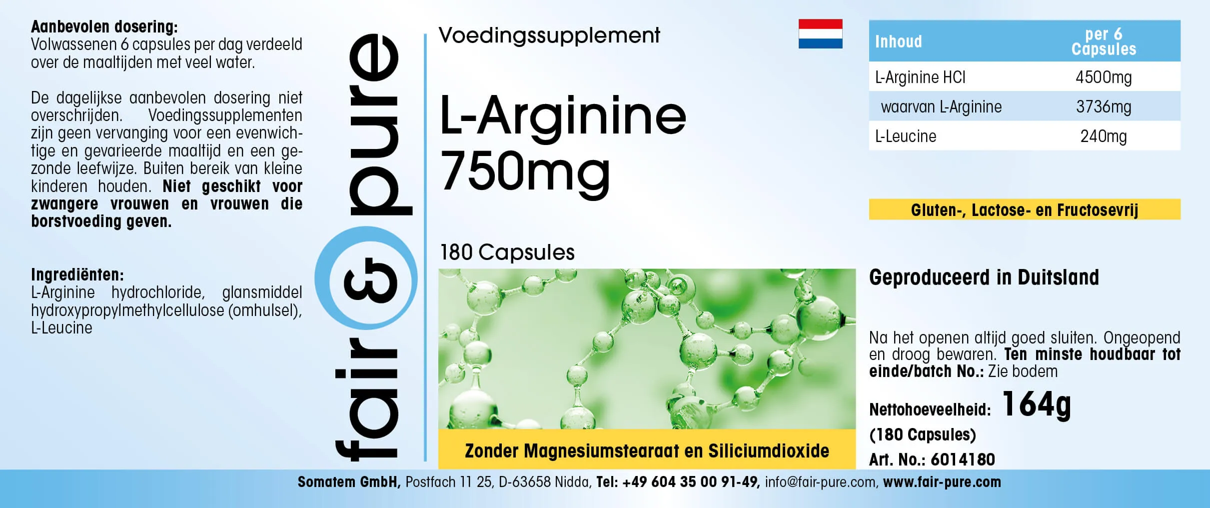 L-Arginine 750mg