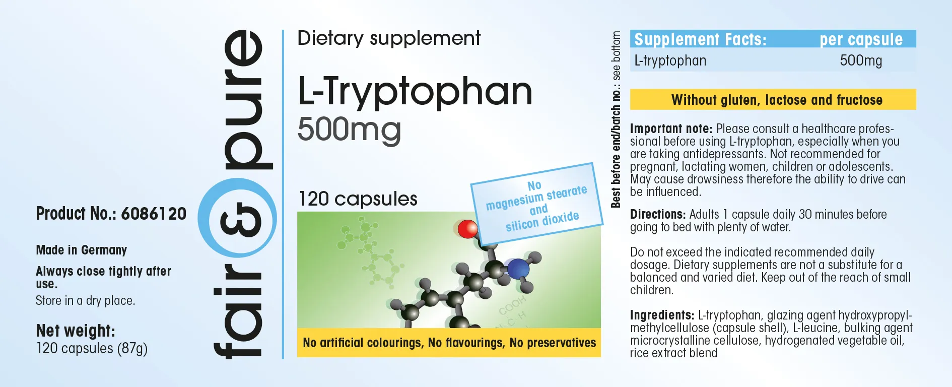 L-Triptofano 500mg