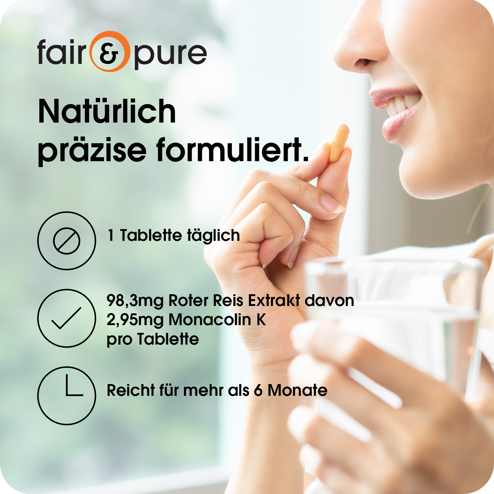Roter Reis Extrakt - 200 Filmtabletten - schluckfreundlich | fair-pure