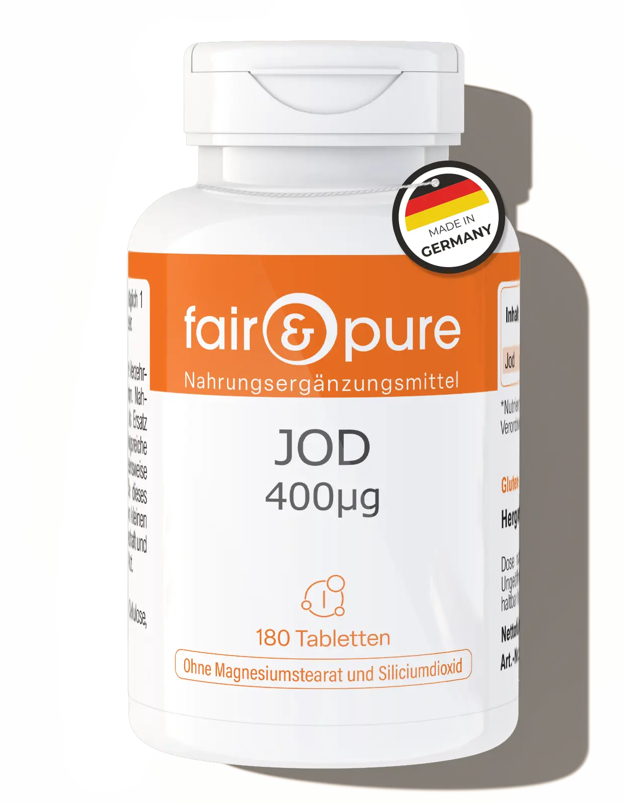 Iodine 400µg – 180 Tablets – Over 100% Daily Value | Fair & Pure