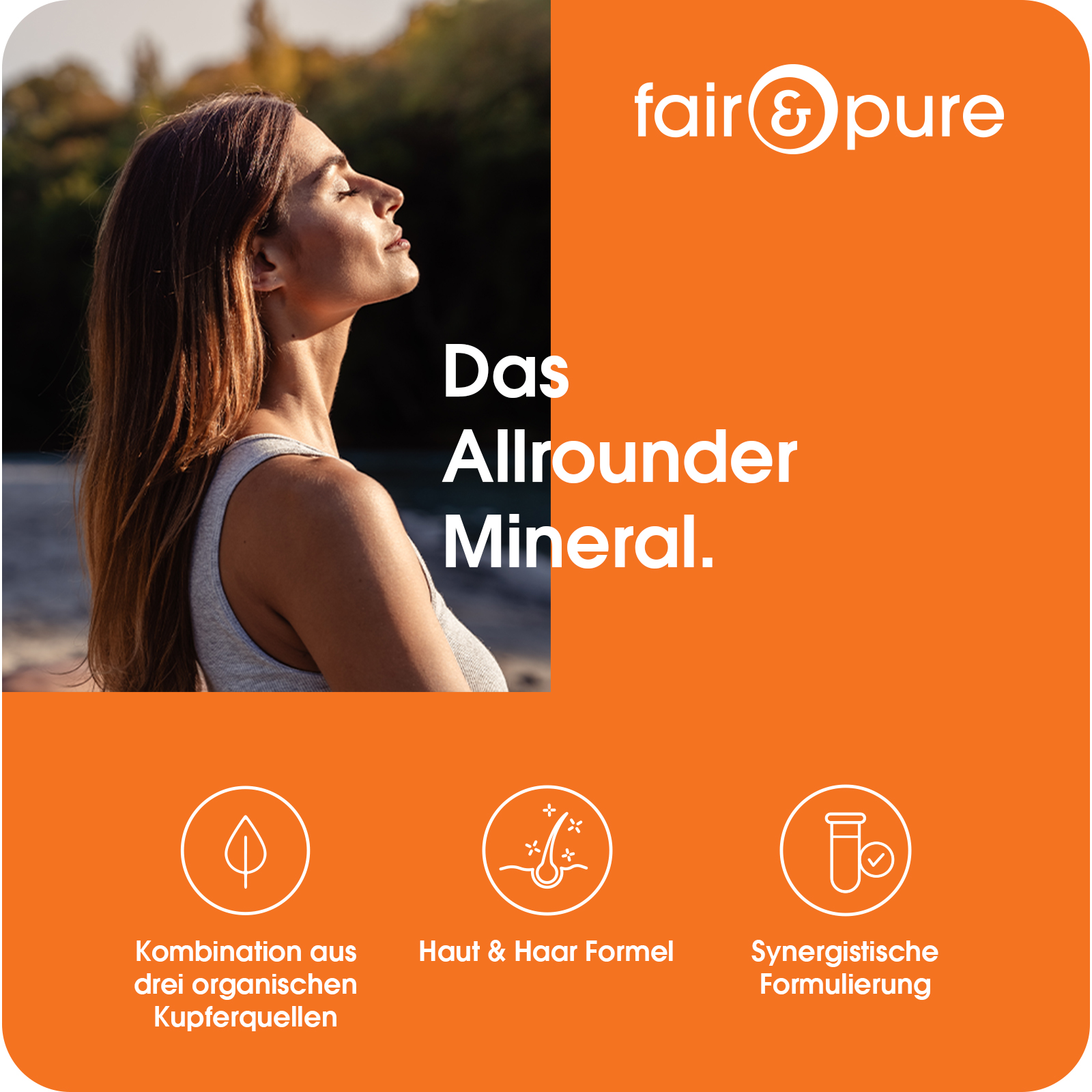 Cuivre Complexe 3 – 180 Comprimés – Plus de 100 % de l'apport quotidien | Fair & Pure