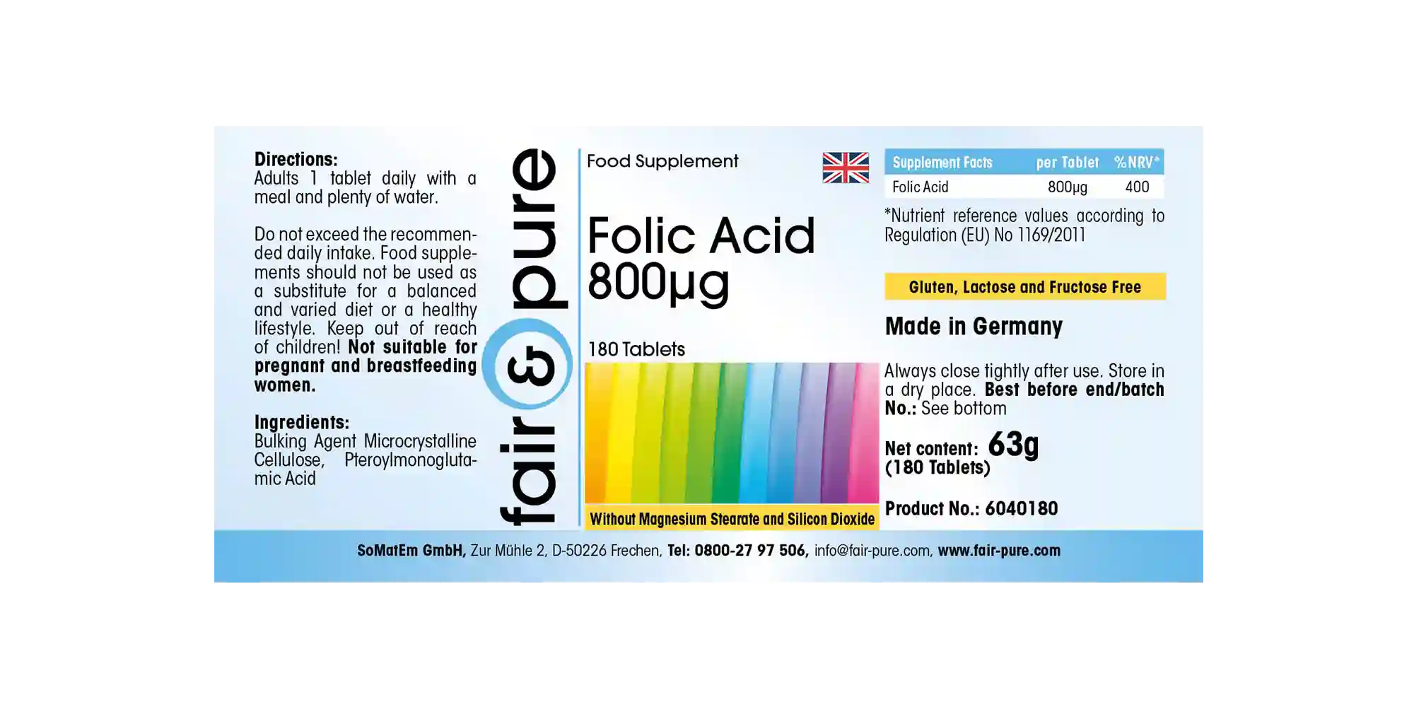 Acido folico 800µg