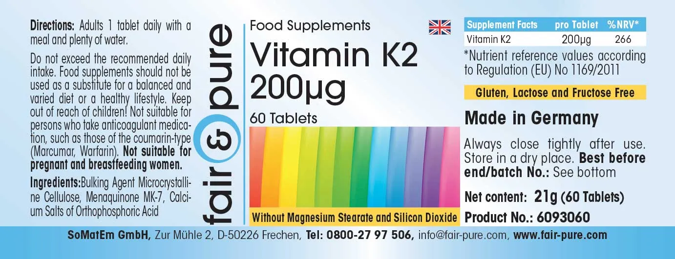 Vitamine K2 200µg
