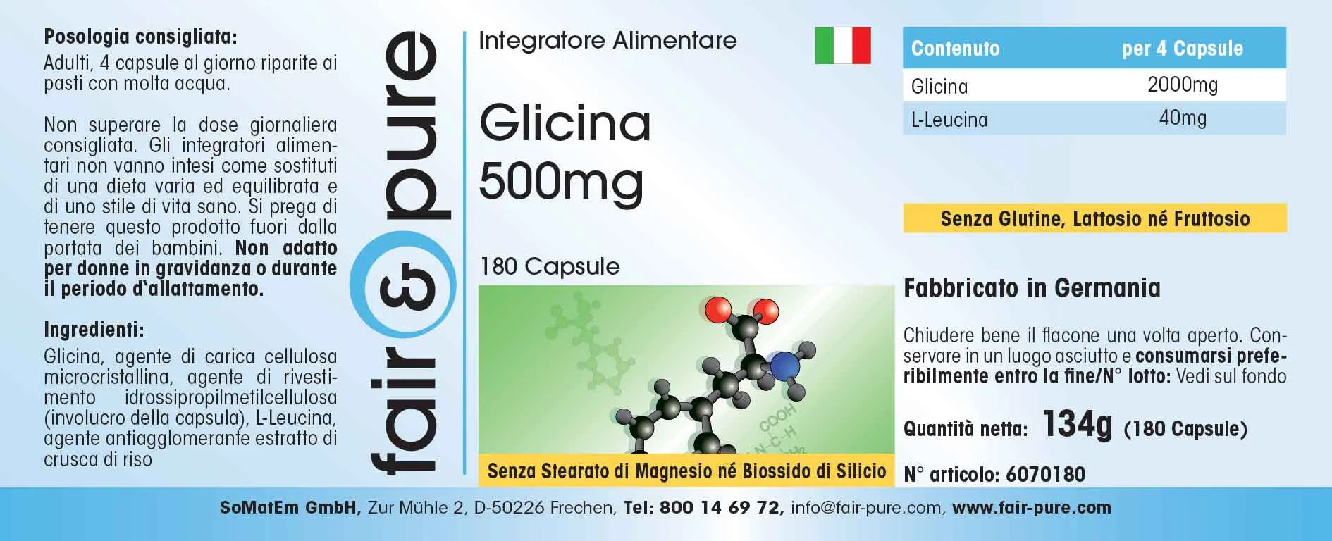 Glicina 500mg