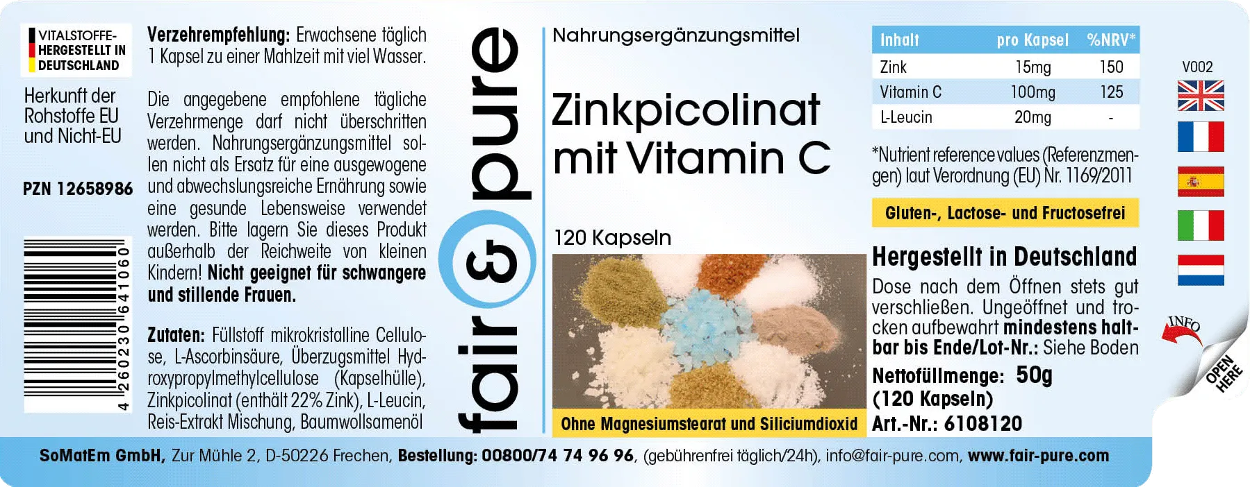 Zink 15mg met Vitamine C