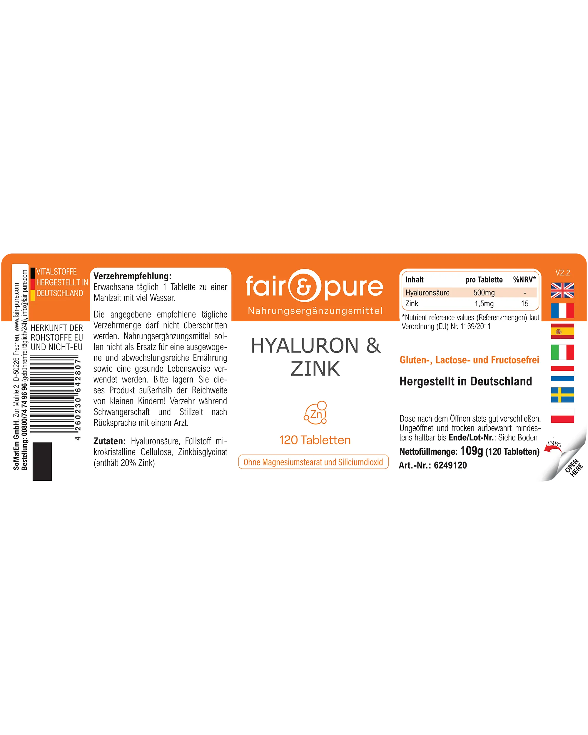 Ialuron & Zinco - 120 Compresse | fair-pure