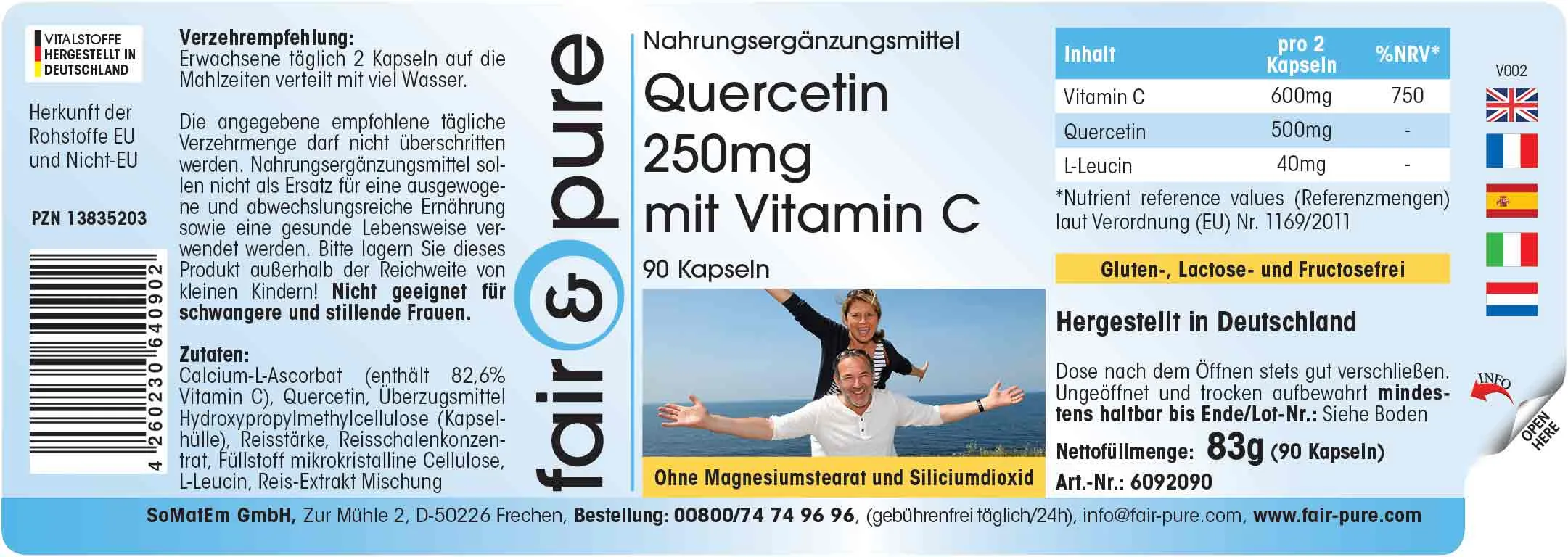 Quercetina 250mg + Vitamina C